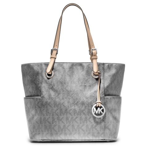 handbag grey look michael kors|Michael Kors signature tote gray.